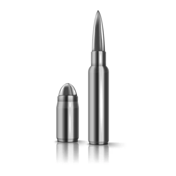 Rifle bullet isolated on white — Stockvektor