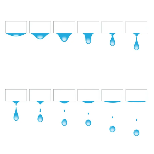 Animação de moldura gota de água no branco — Vetor de Stock