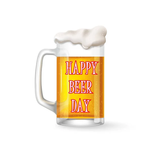 Glasmugg med öl för din design — Stock vektor