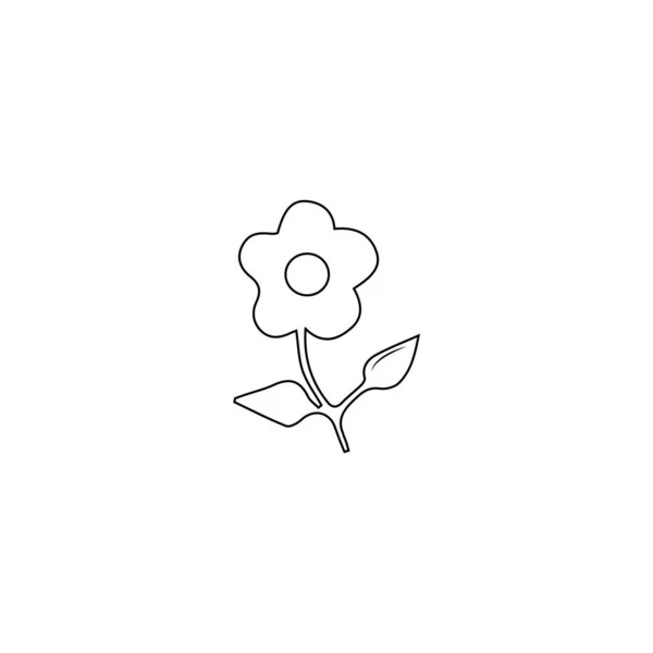 Objeto Flor Dibujado Mano Elemento Logo Femenino Romántico Clipart Floral — Foto de Stock