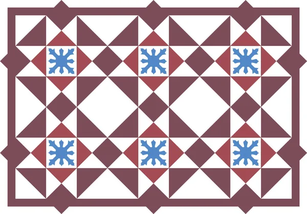 Design Géométrique Tuiles Motif Sans Couture Traditionnel Peranakan Culturel Malaisie — Image vectorielle