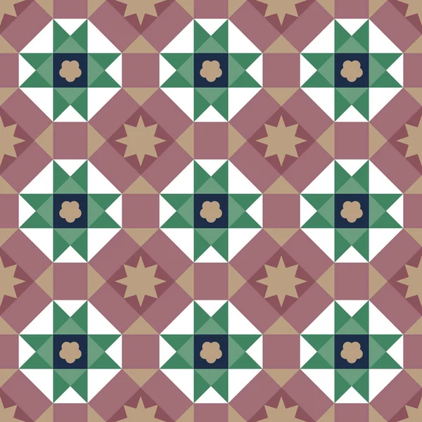 Carreaux Vintage Peranakan Pattern Georgetown Penang Peranakan Modèle Tuiles Culturelles — Image vectorielle