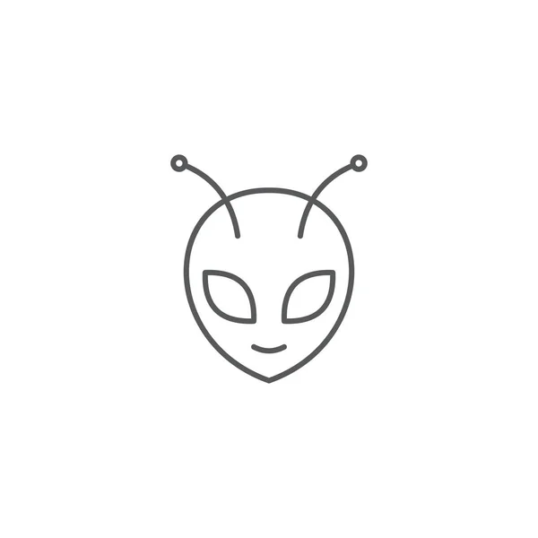 Alien emoticon vektor symbol isolerad på vit bakgrund — Stock vektor