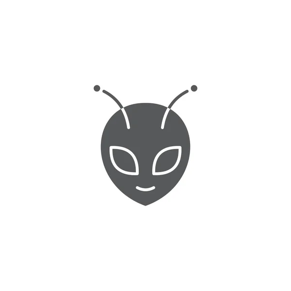 Alien emoticon vektor symbol isolerad på vit bakgrund — Stock vektor