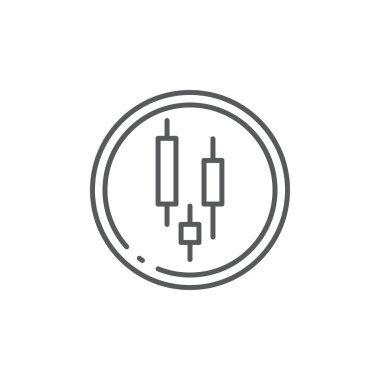 Beyaz arkaplanda izole edilmiş şamdan şeması vektör simgesi ticareti