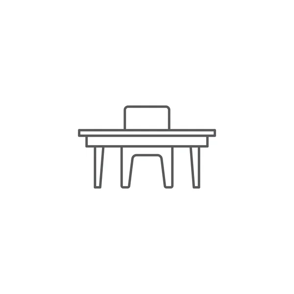 Chairs and table vector icon symbol isolated on white background — ストックベクタ
