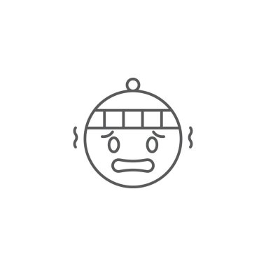 Soğuk dondurucu simge vektör simgesi beyaz arkaplanda izole edilmiş emoji