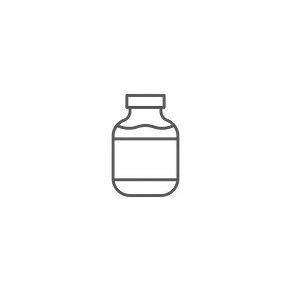 Compota, ícone de vetor de suco de frutas símbolo isolado no fundo branco — Vetor de Stock