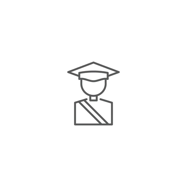 Graduate Σύμβολο Διάνυσμα Εικονίδιο Απομονώνονται Λευκό Φόντο — Διανυσματικό Αρχείο