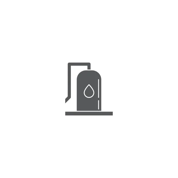 Símbolo Del Icono Del Tanque Aceite Industrial Aislado Sobre Fondo — Vector de stock