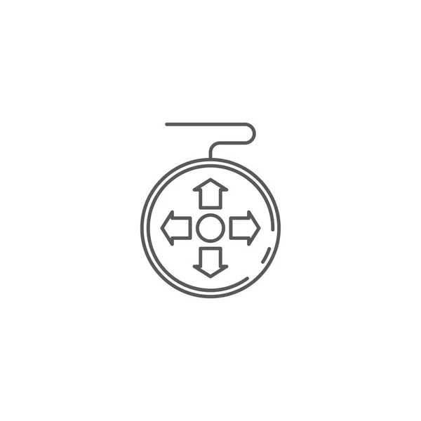 Jeu Joystick Icône Vectorielle Symbole Isolé Sur Fond Blanc — Image vectorielle