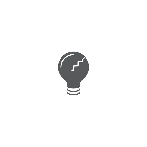 Glödlampa Återvinning Vektor Symbol Isolerad Vit Bakgrund — Stock vektor
