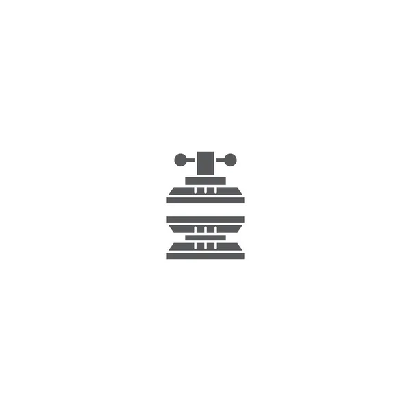 Manual press machine vector icon symbol tools isolated on white background — Stock Illustration Manual Press Machine Vector Icon Symbol Tools Isolated White Background Stock Vector