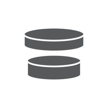 Beyaz arkaplanda izole edilmiş yuvarlak kutu vektör simgesi