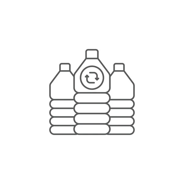 Recycling Plastikflasche Vektor Symbol Symbol Isoliert Auf Weißem Hintergrund — Stockvektor