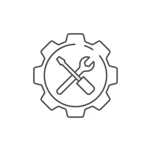 Usługa Narzędzia Wektorowe Ikona Utrzymania Symbolu Lub Preferencji Izolowane Białym — Wektor stockowy