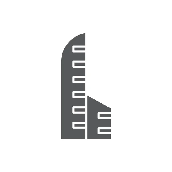 Edificio Rascacielos Icono Vector Construcción Aislado Sobre Fondo Blanco — Archivo Imágenes Vectoriales