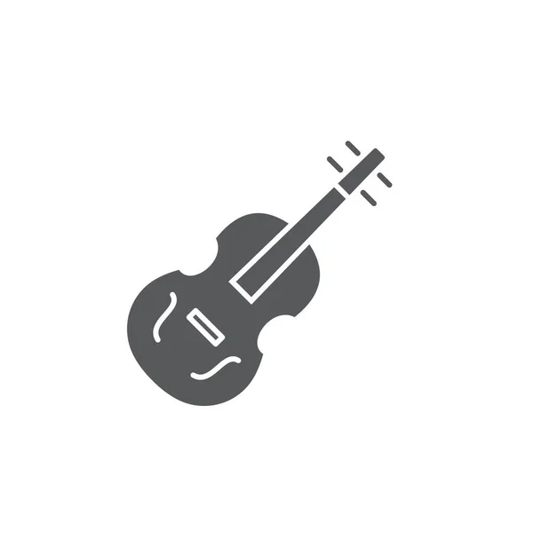 Скрипка Векторний Значок Музичний Символ Ізольовано Білому Тлі — стоковий вектор