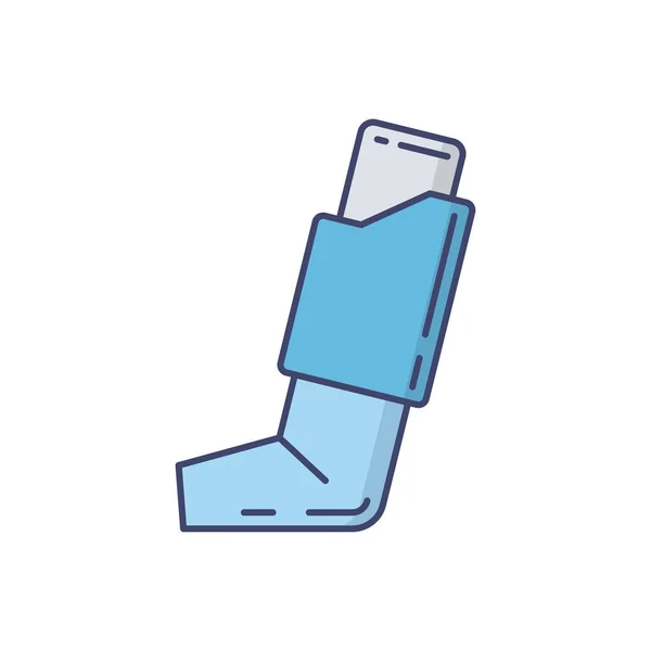 Astma Inhalator Vektor Symbol Isolerad Vit Bakgrund — Stock vektor