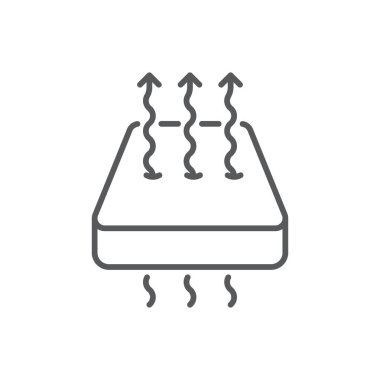 Solunabilir yatak vektör simgesi beyaz arkaplanda izole