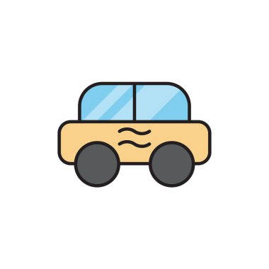 Beyaz arkaplanda izole edilmiş araba havalandırma sistemi vektör simgesi