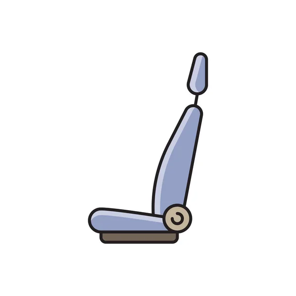 Símbolo Icono Vector Asiento Coche Aislado Sobre Fondo Blanco — Vector de stock