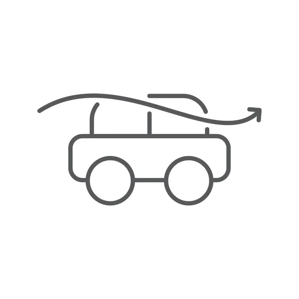 Символ Вектора Системы Вентиляции Автомобиля Изолирован Белом Фоне — стоковый вектор