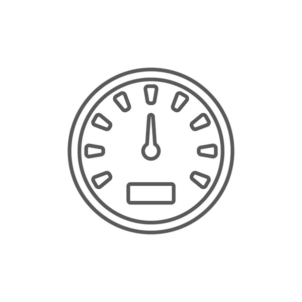 Dashboard Gauge Vector Symbool Geïsoleerd Witte Achtergrond — Stockvector