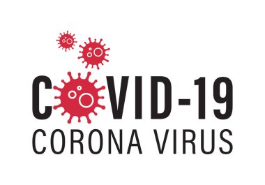 COVID-19 adlı Coronavirus hastalığı, tehlikeli virüs taşıyıcı illüstrasyonu