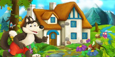 Kurt köy evinin yakınındaki ile sahne