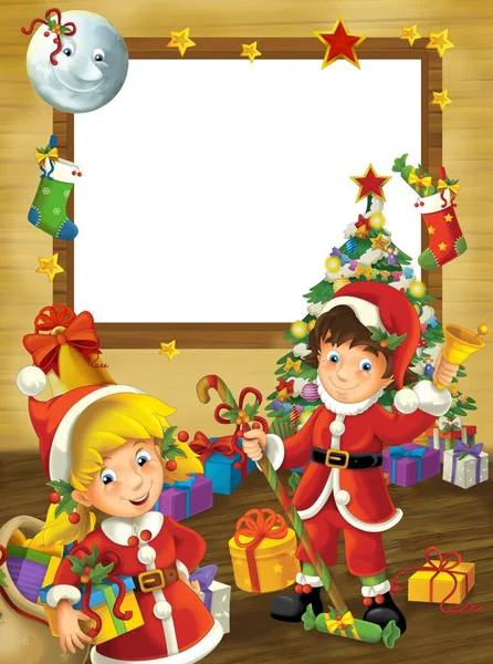 Het happy christmas frame - grens — Stockfoto