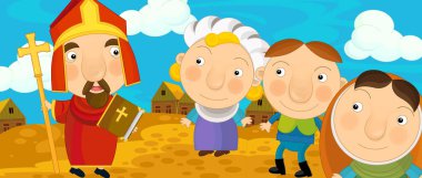 Çocuklar için çizgi film illüstrasyon