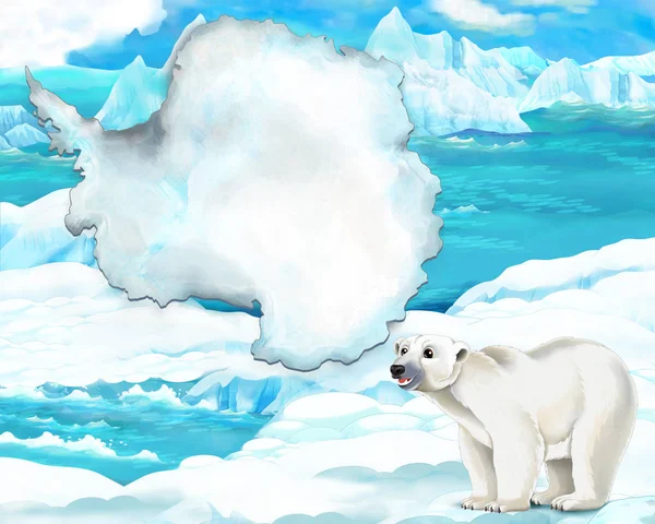 Cartoon scene - arctic animal — Stock Photo, Image