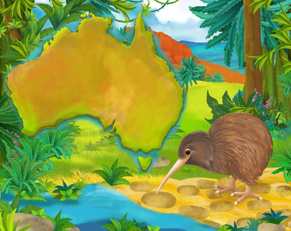 Cartoon kiwi oiseau — Photo