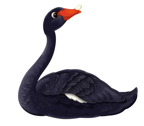 Cartoon happy swan — Stock Photo, Image
