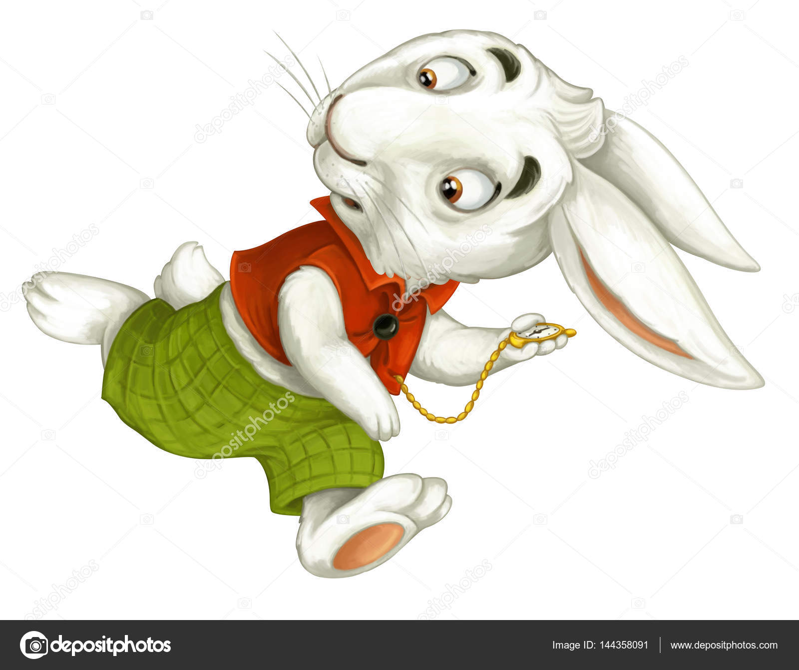 Cartoon rabbit running Stock Photo by ©agaes8080 144358091