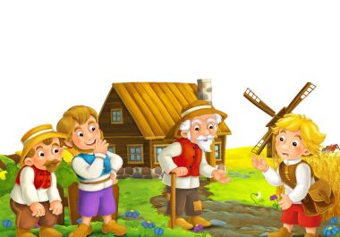 çizgi film karakterleri ile sahne 