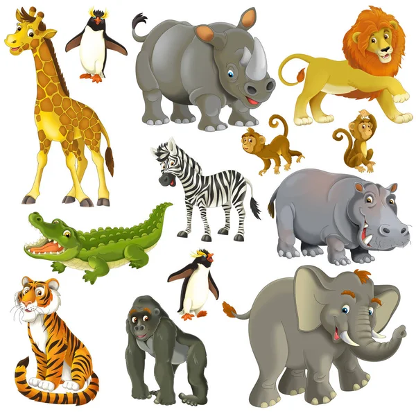 komik vahşi Afrika hayvanları