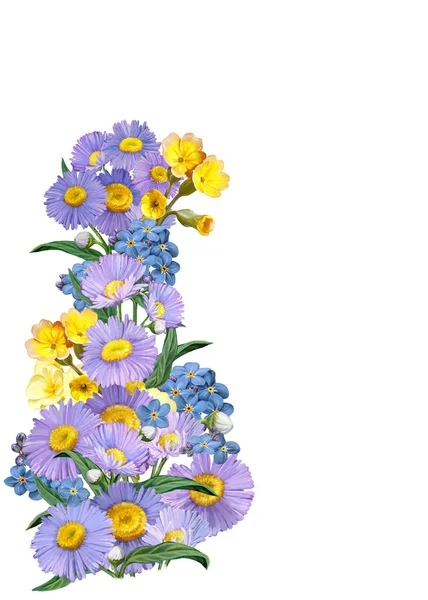 Naadloze patroon met florale achtergrond — Stockfoto