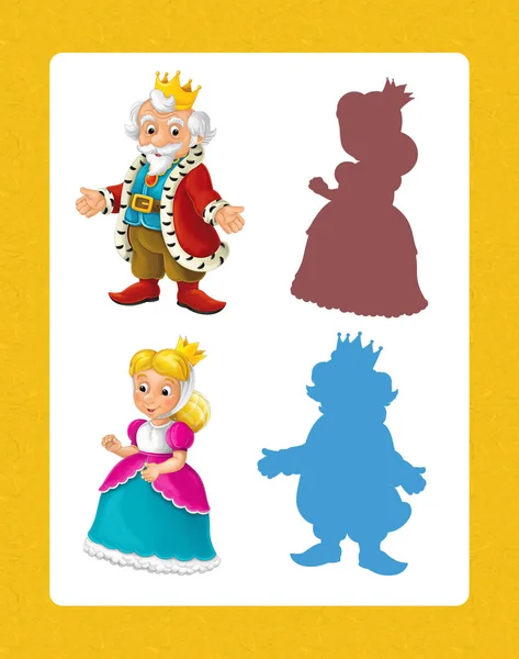 Conjunto de personagens medievais rei e rainha — Fotografia de Stock