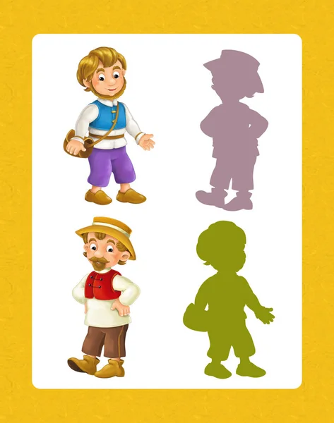 Cartoon set of medieval characters — Stock Photo, Image