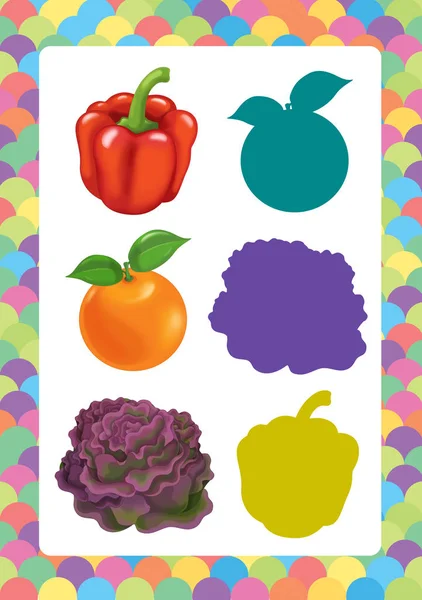 Groenten en fruit set — Stockfoto