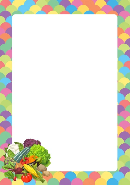 Marco de verduras con espacio para texto — Foto de Stock