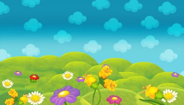 çizgi film doğa manzara