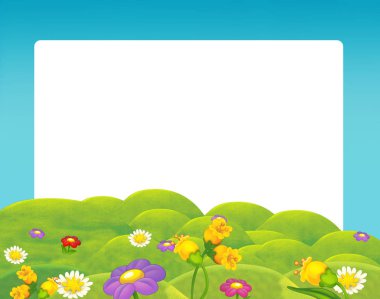 Çizgi film doğa çerçeve