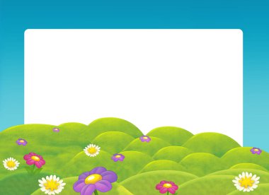 Çizgi film doğa çerçeve