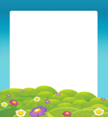 Çizgi film doğa çerçeve