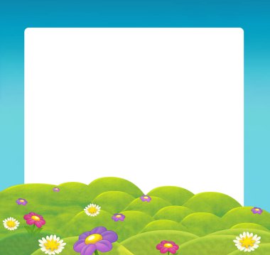 Çizgi film doğa çerçeve