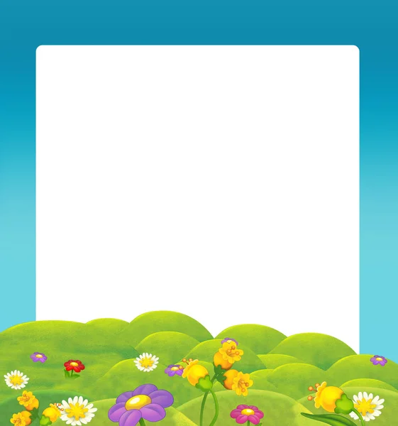 Cartoon nature frame — Stock Photo, Image