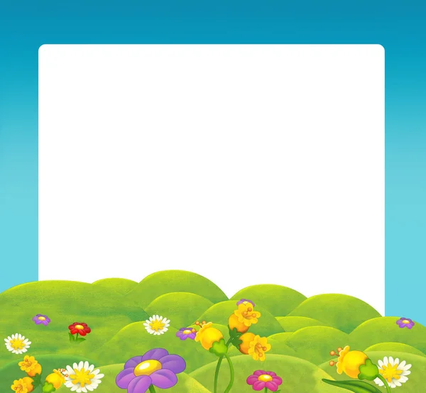 Cartoon nature frame — Stock Photo, Image